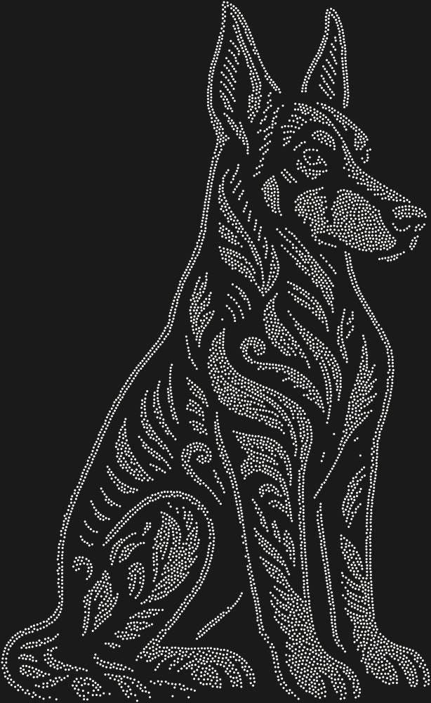 Трафарет Doberman Pinscher — RHT_DOBERMAN2_SS16_CRYSTAL_AB