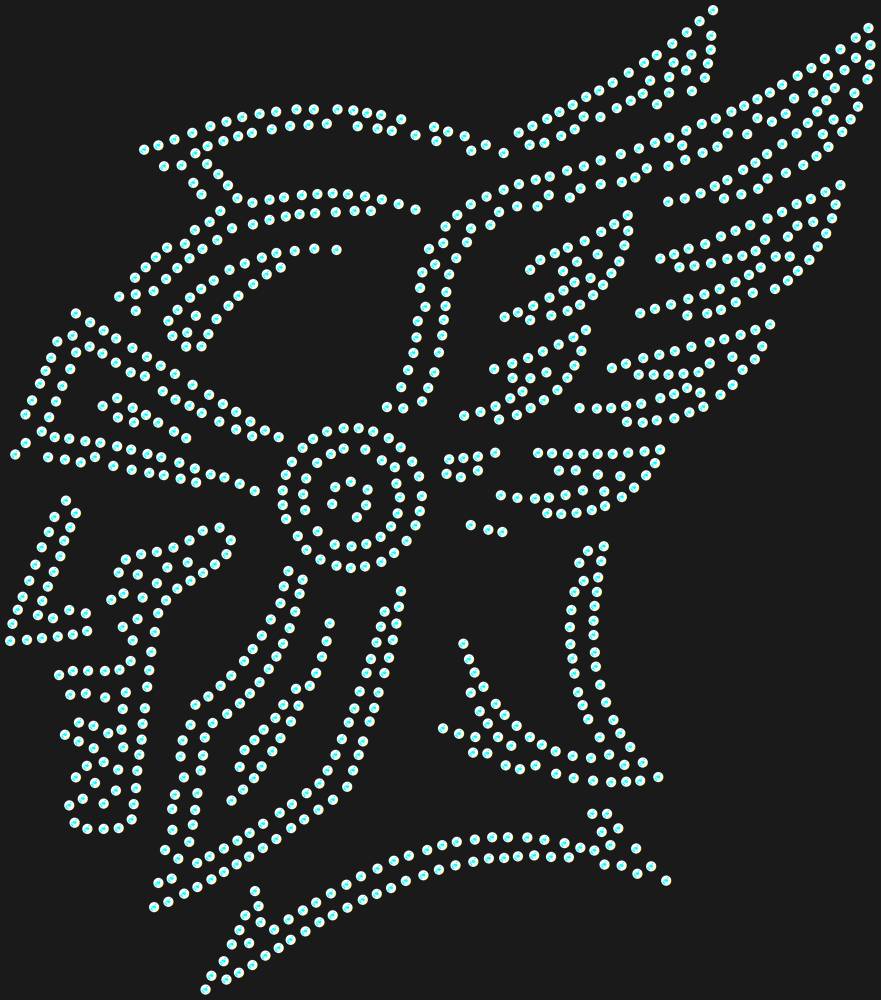 Трафарет Warrior in a winged helmet — RHT_HELMET1_SS12_CRYSTAL_AB_DMC