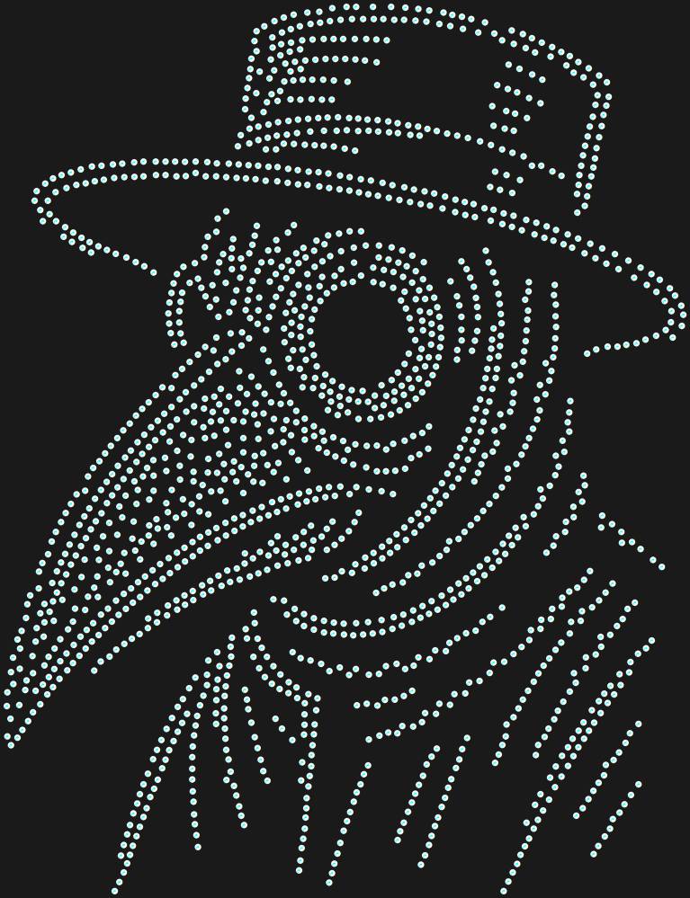 Трафарет Plague doctor mask — RHT_PLAGUEDOCTOR1_SS6_CRYSTAL_AB_DMC