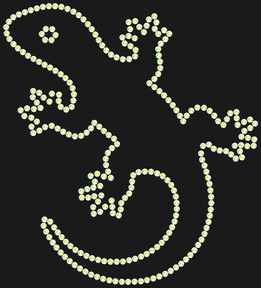 Трафарет Lizard — RHT_LIZARD1_SS10_CRYSTAL_AB