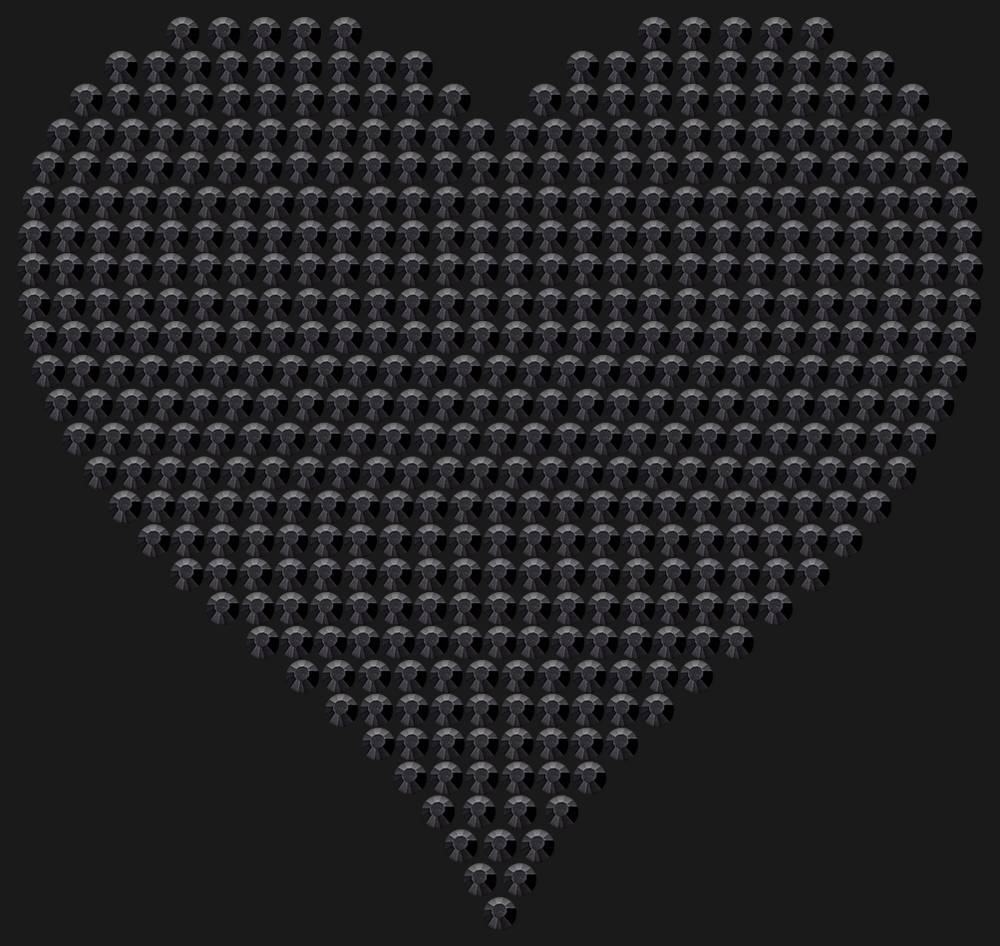 Трафарет A big heart — RHT_HEART4_SS10_JET_BLACK