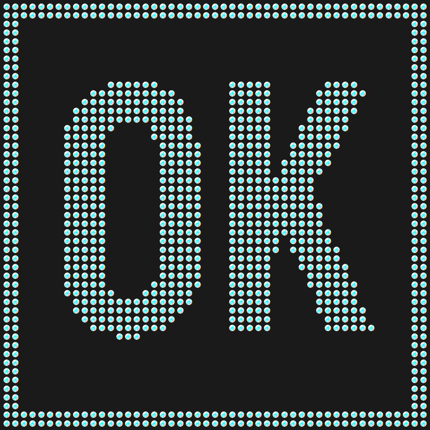 Трафарет Кнопка ОК — OK1