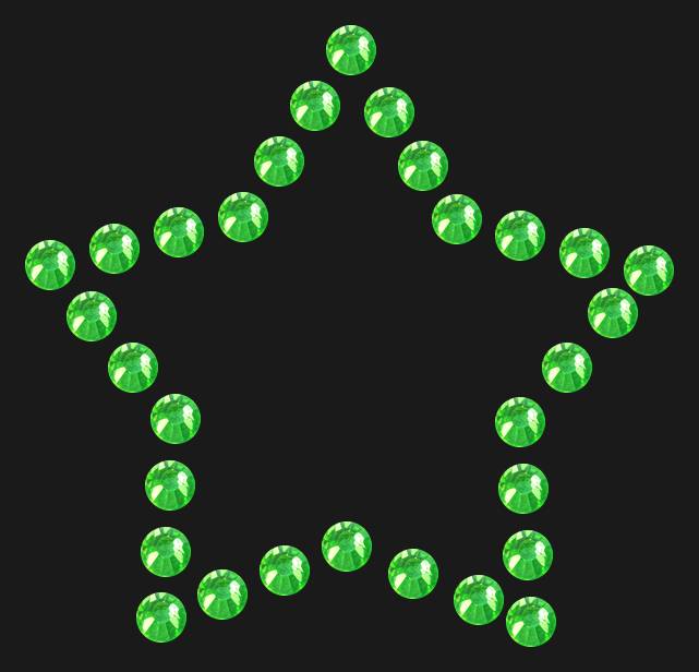 Трафарет Mini star contour — RHT_STAR4_SS16_LT_PERIDOT