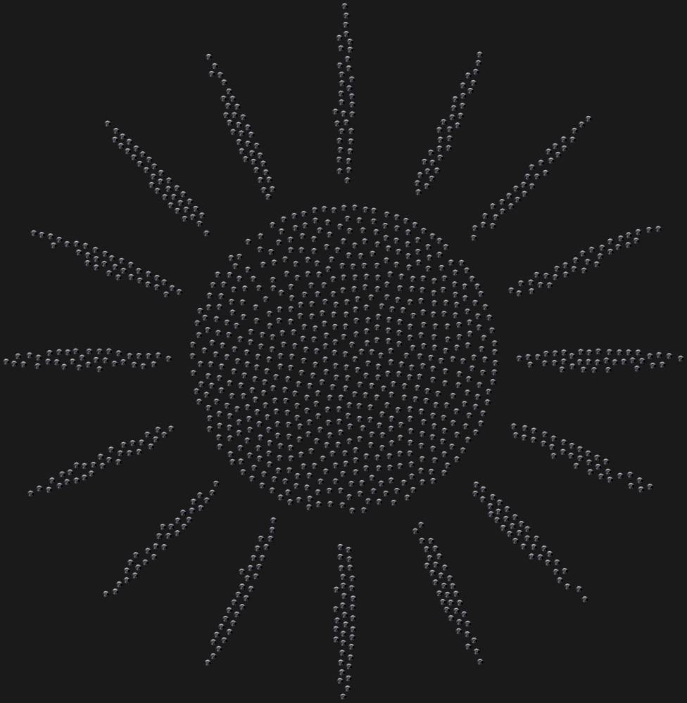 Трафарет Sun with rays — RHT_SUN1_SS16_JET_BLACK
