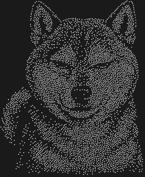 Рисунок из страз «Сиба-ину» – это 4716 сверкающих искорок, что запечатлели хитрый прищур верного друга, готового покорить ваше сердце с первого взгляда.