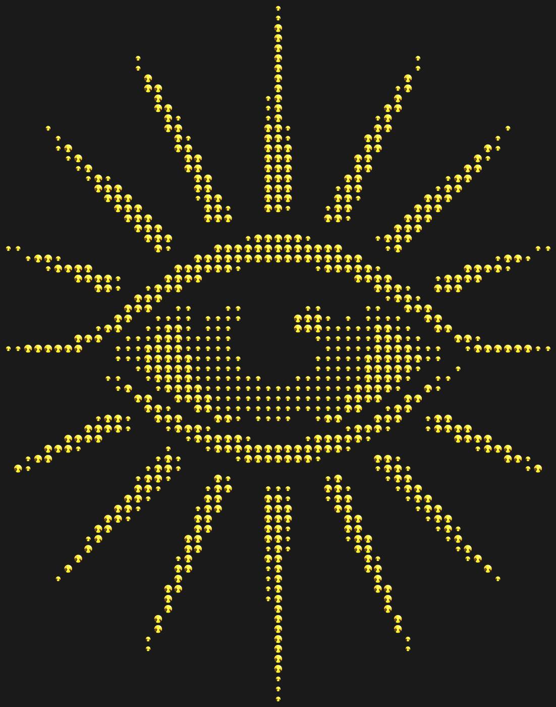 Трафарет Глаз с расходящимися лучами — EYESUN1