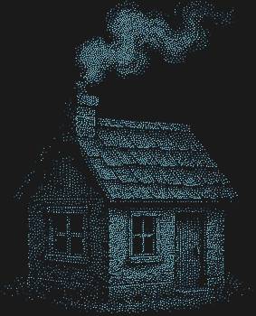 Рисунок из страз «Домик с трубой» – это 6405 искорок, что мерцают, словно уютный огонёк в окне, призывая в мир тепла и домашнего очага.