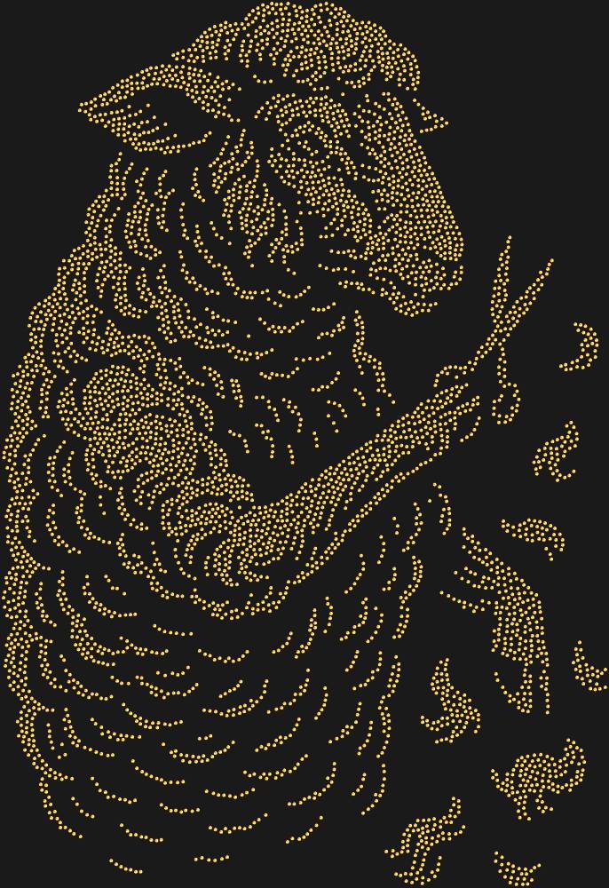 Трафарет Стригущаяся овца — RHT_SHEEP1_SS16_RED_VOLCANO