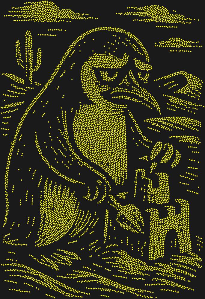 Трафарет Пингвин в пустыне — RHT_PENGUIN2_SS12_CITRINE