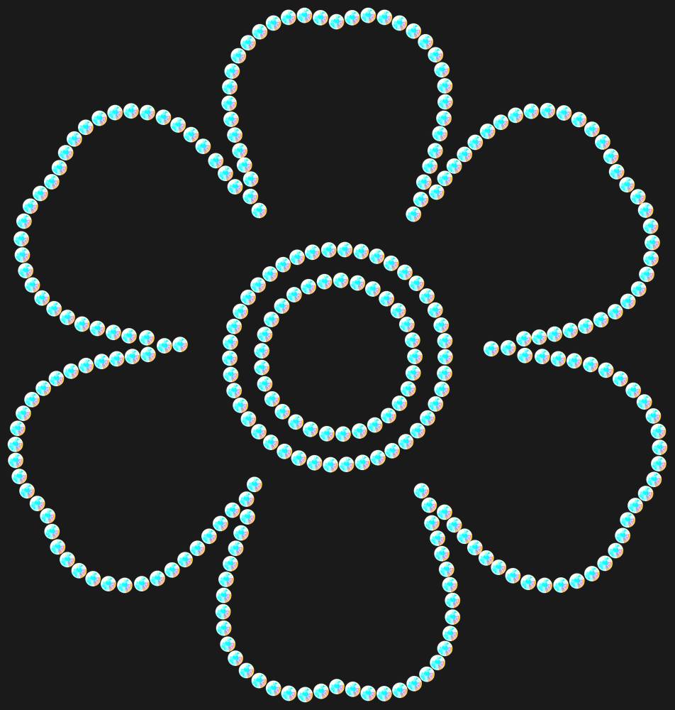 Трафарет Forget-me-not — RHT_FLOWER3_SS16_CRYSTAL_AB_DMC