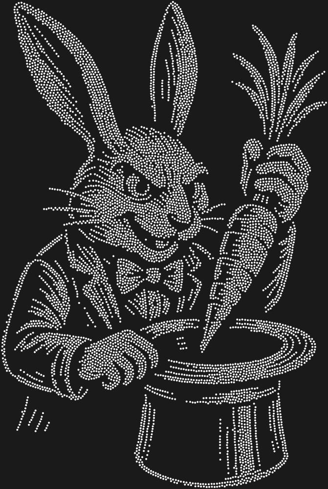 Трафарет Кролик-фокусник — RHT_RABBIT1_SS20_CRYSTAL_CLEAR
