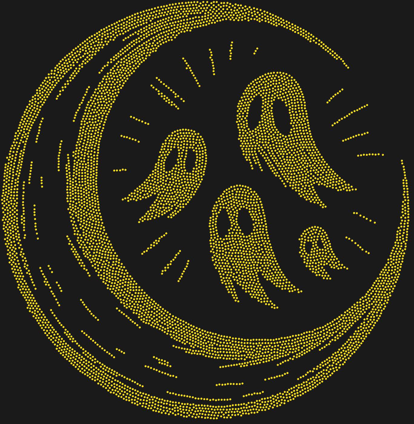 Трафарет Лунное затмение с силуэтами призраков — MOONGHOSTS1