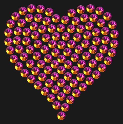 Трафарет Mini heart dense — RHT_HEART1_SS10_RAINBOW
