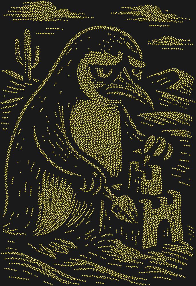 Трафарет A penguin in the desert — RHT_PENGUIN2_SS3_GOLD