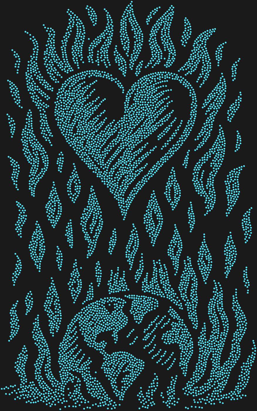 Трафарет Сердце — HEARTFIRE1