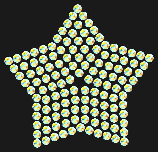 Трафарет Compact star — RHT_STAR2_SS10_CRYSTAL_AB