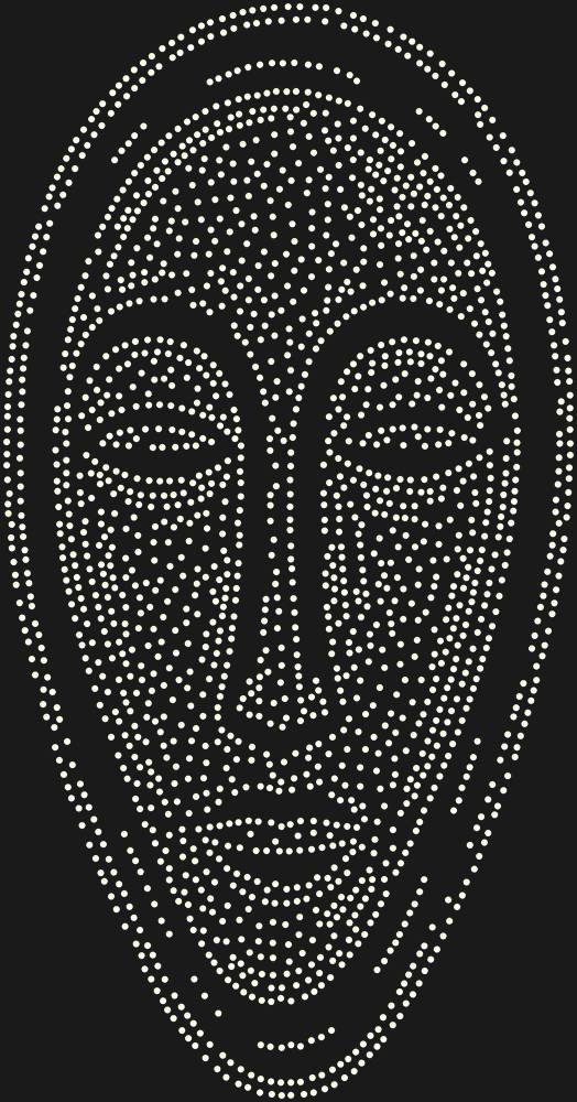 Трафарет Маска в африканском стиле — RHT_AFRICANMASK1_SS10_CRYSTAL_AB