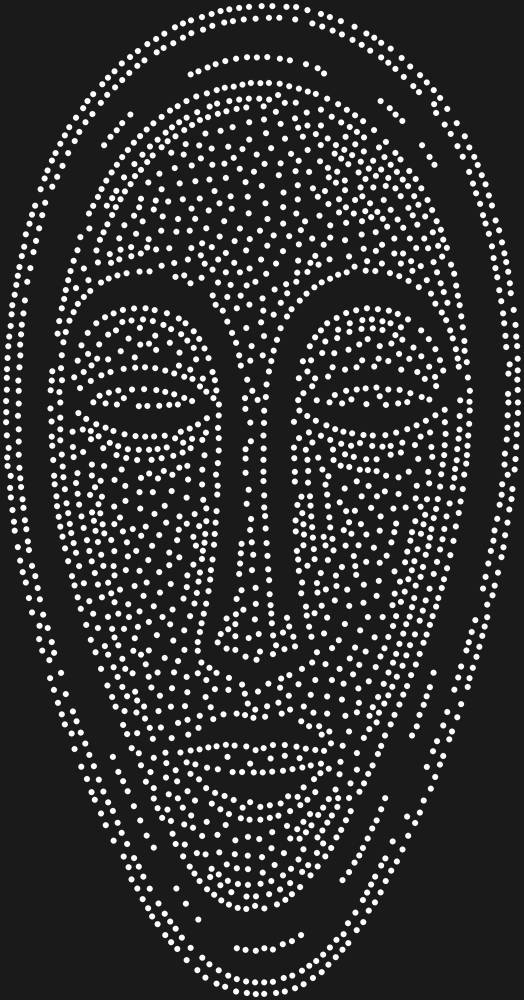 Трафарет Маска в африканском стиле — RHT_AFRICANMASK1_SS10_CRYSTAL_CLEAR