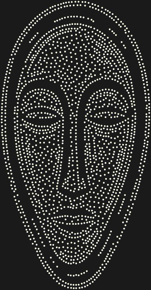 Трафарет Маска в африканском стиле — RHT_AFRICANMASK1_SS16_CRYSTAL_AB