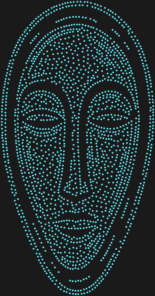 Трафарет Маска в африканском стиле — RHT_AFRICANMASK1_SS16_LT_SAPPHIRE