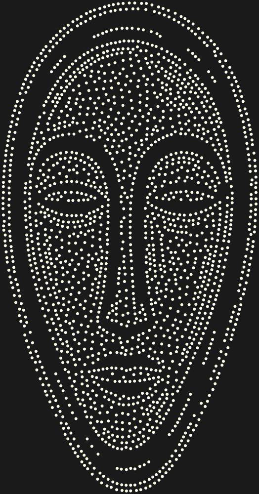Трафарет Маска в африканском стиле — RHT_AFRICANMASK1_SS20_CRYSTAL_AB
