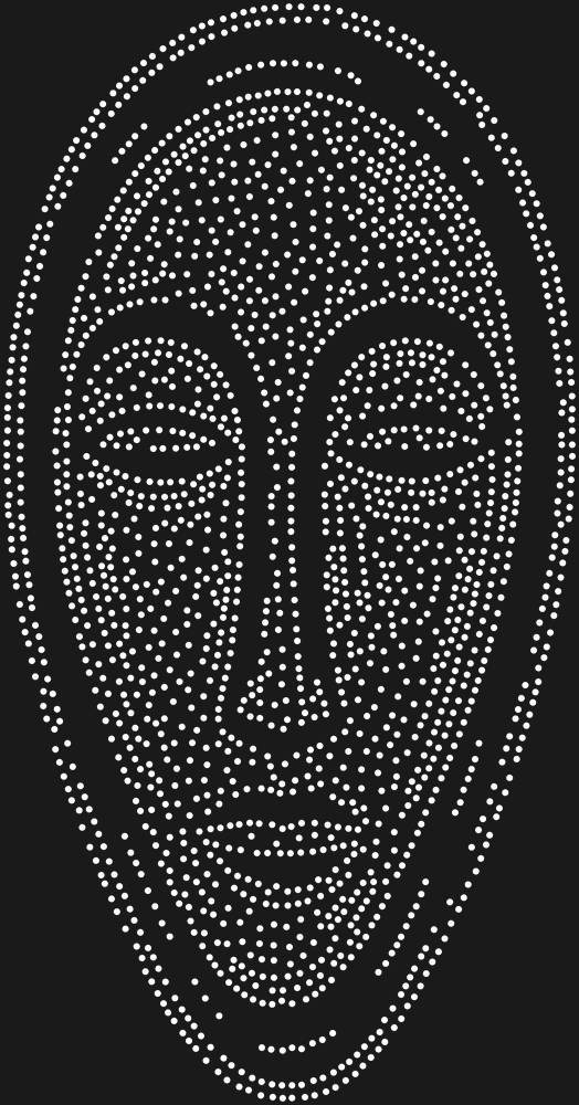 Трафарет Маска в африканском стиле — RHT_AFRICANMASK1_SS20_CRYSTAL_CLEAR