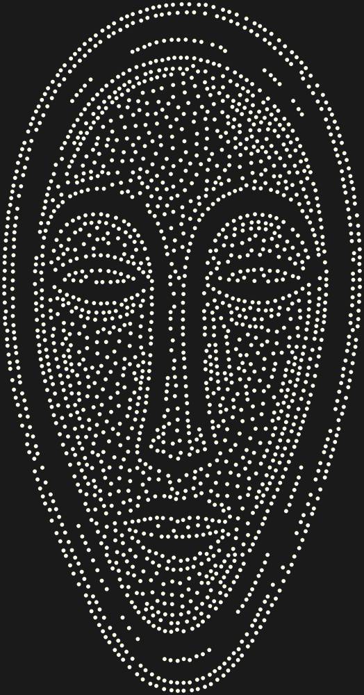 Трафарет Маска в африканском стиле — RHT_AFRICANMASK1_SS6_CRYSTAL_AB