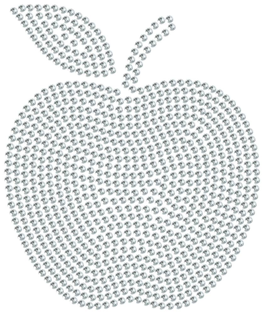 Трафарет Яблоко с листиком (однотонное) — RHT_APPLE1_SS10_CRYSTAL_CLEAR