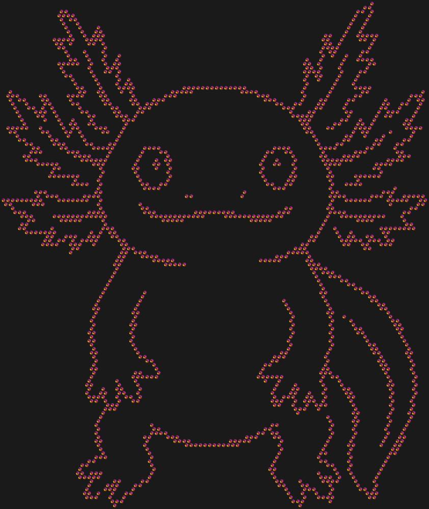 Трафарет Аксолотль — RHT_AXOLOTL1_SS10_RAINBOW
