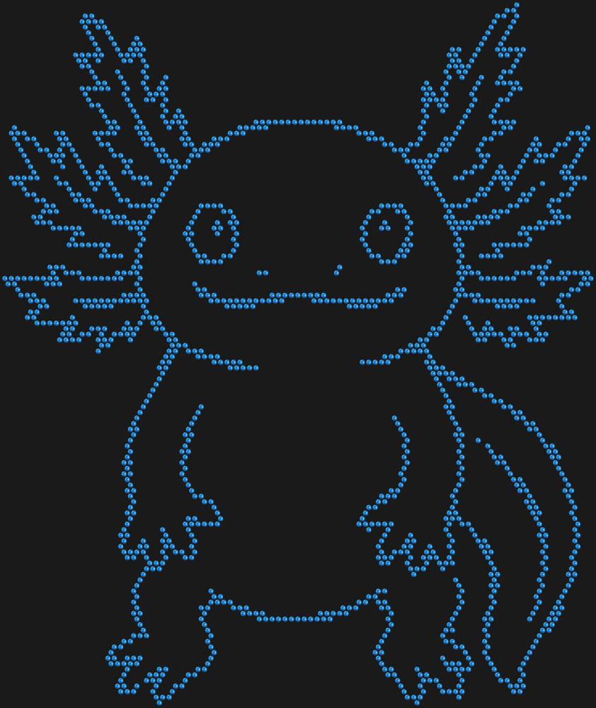 Трафарет Аксолотль — RHT_AXOLOTL1_SS16_LT_SAPPHIRE
