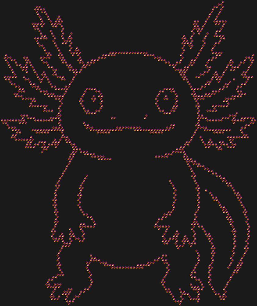 Трафарет Аксолотль — RHT_AXOLOTL1_SS16_RAINBOW