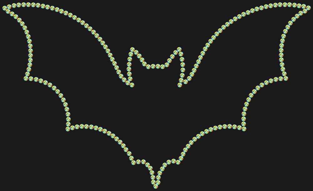 Трафарет Летучая мышь — RHT_BAT1_SS10_CRYSTAL_AB