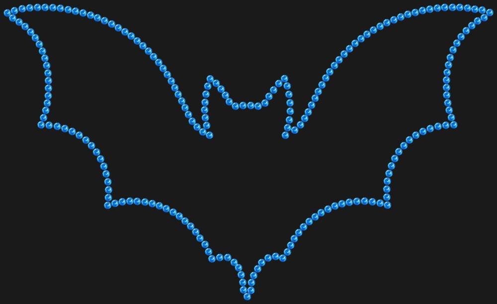 Трафарет Летучая мышь — RHT_BAT1_SS10_LT_SAPPHIRE