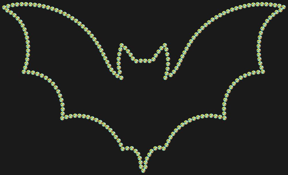 Трафарет Летучая мышь — RHT_BAT1_SS12_CRYSTAL_AB