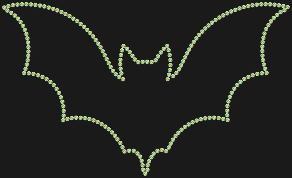 Трафарет Летучая мышь — RHT_BAT1_SS16_CRYSTAL_AB