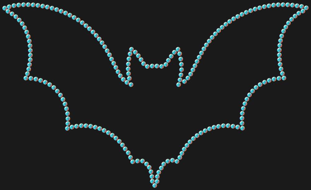 Трафарет Летучая мышь — RHT_BAT1_SS20_CRYSTAL_AB_DMC