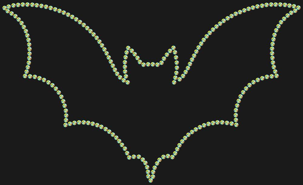 Трафарет Летучая мышь — RHT_BAT1_SS6_CRYSTAL_AB