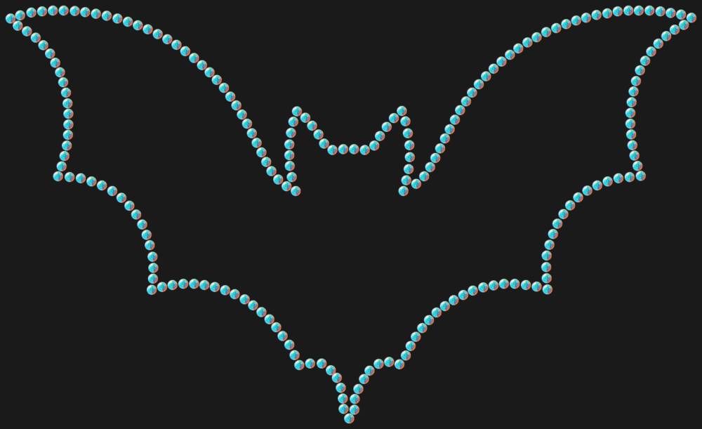 Трафарет Летучая мышь — RHT_BAT1_SS6_CRYSTAL_AB_DMC