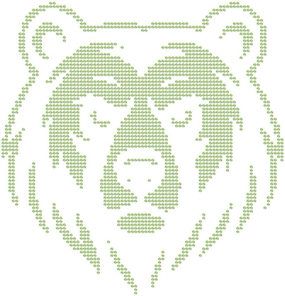 Трафарет Медведь — RHT_BEAR1_SS10_CRYSTAL_AB
