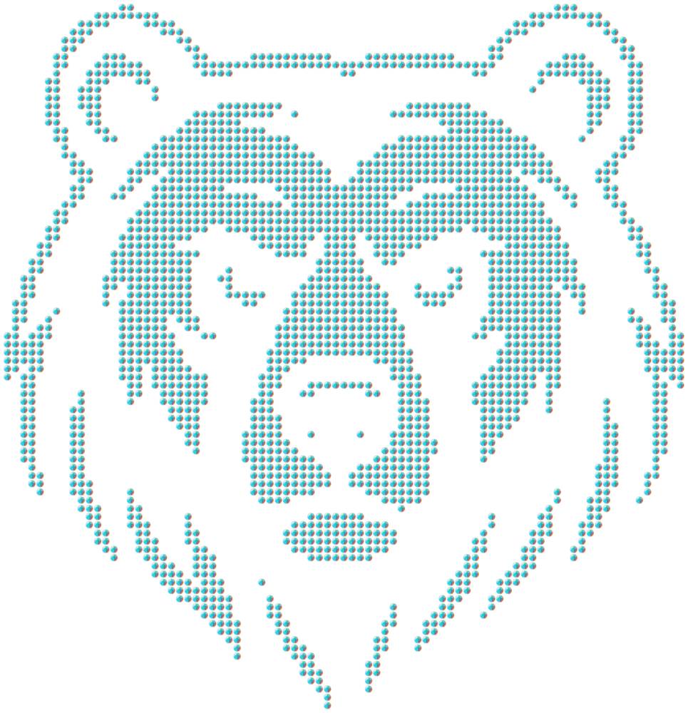 Трафарет Медведь — RHT_BEAR1_SS16_CRYSTAL_AB_DMC