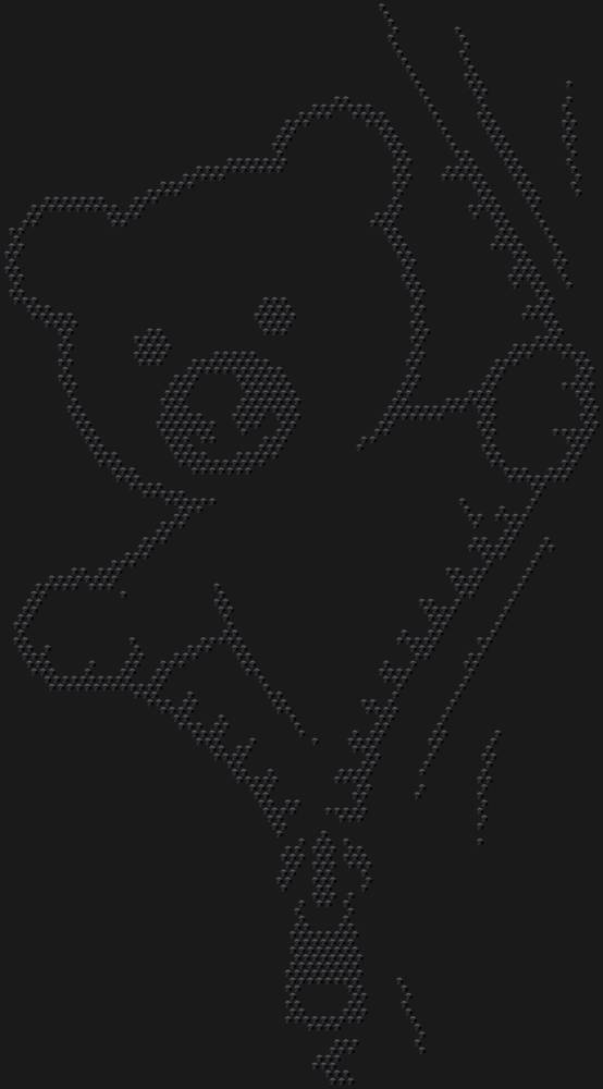 Трафарет Медвежонок расстегивает молнию — RHT_BEARZIP1_SS10_JET_BLACK