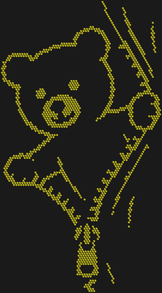 Трафарет Медвежонок расстегивает молнию — RHT_BEARZIP1_SS16_CITRINE
