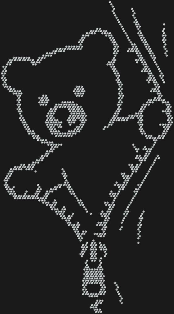 Трафарет Медвежонок расстегивает молнию — RHT_BEARZIP1_SS16_CRYSTAL_CLEAR