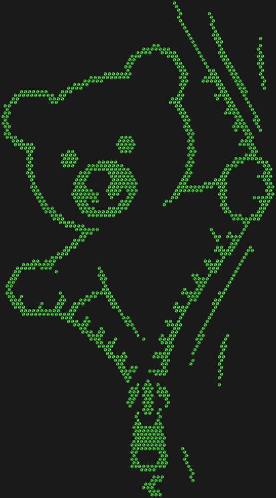 Трафарет Медвежонок расстегивает молнию — RHT_BEARZIP1_SS16_LT_PERIDOT
