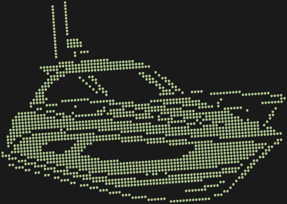 Трафарет Катер — RHT_BOAT1_SS10_CRYSTAL_AB