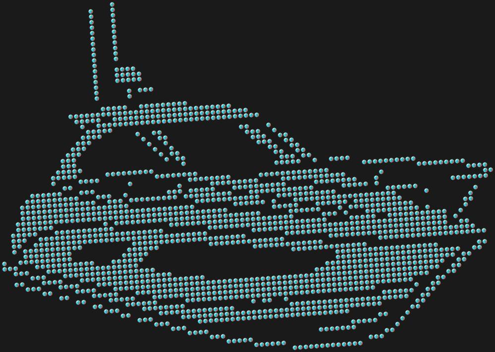 Трафарет Катер — RHT_BOAT1_SS10_CRYSTAL_AB_DMC