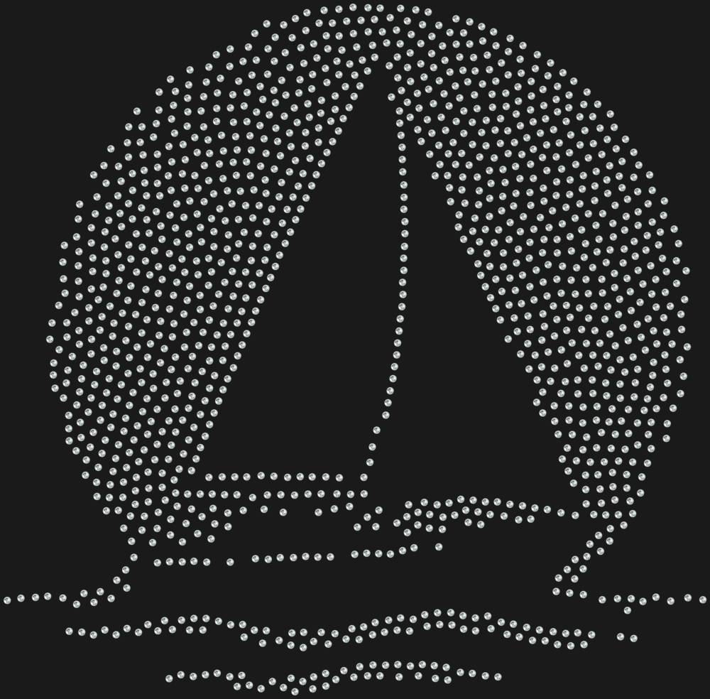 Трафарет Яхта на закатном солнце — RHT_BOAT3_SS10_CRYSTAL_CLEAR