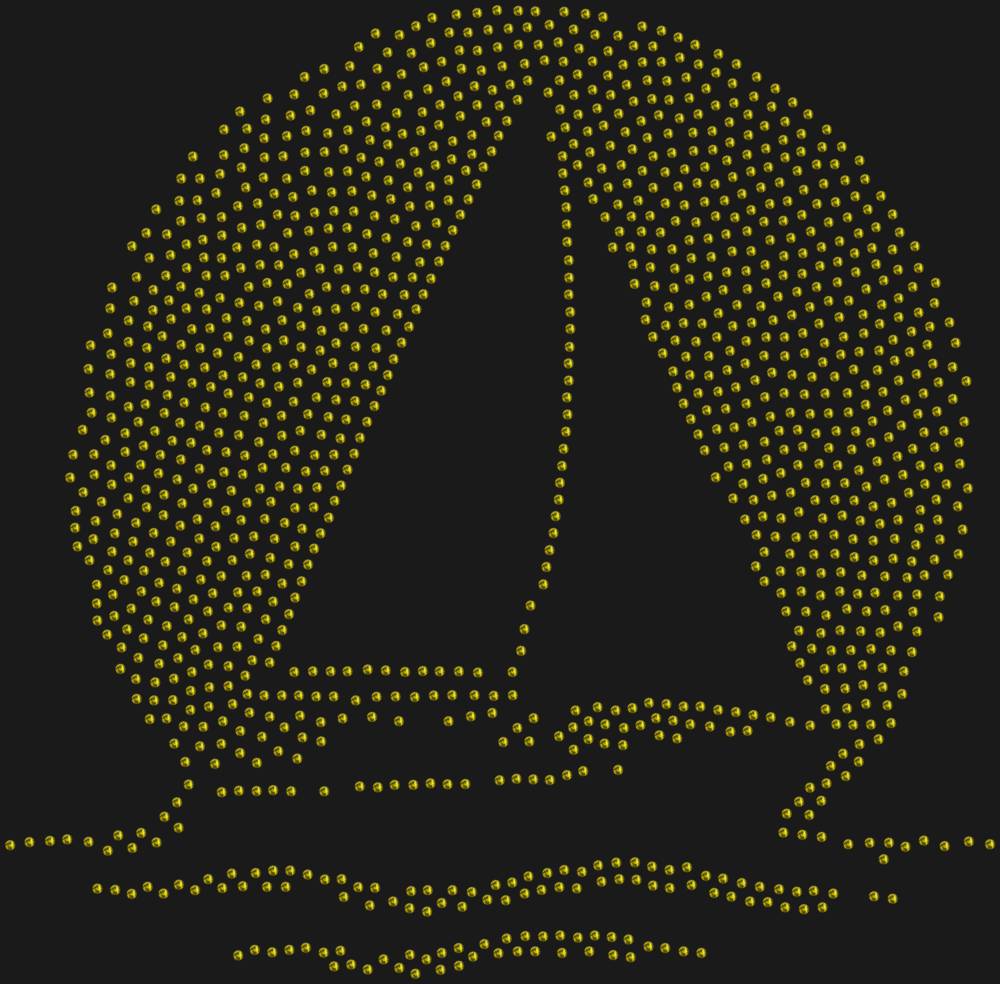 Трафарет Яхта на закатном солнце — RHT_BOAT3_SS10_OLIVE