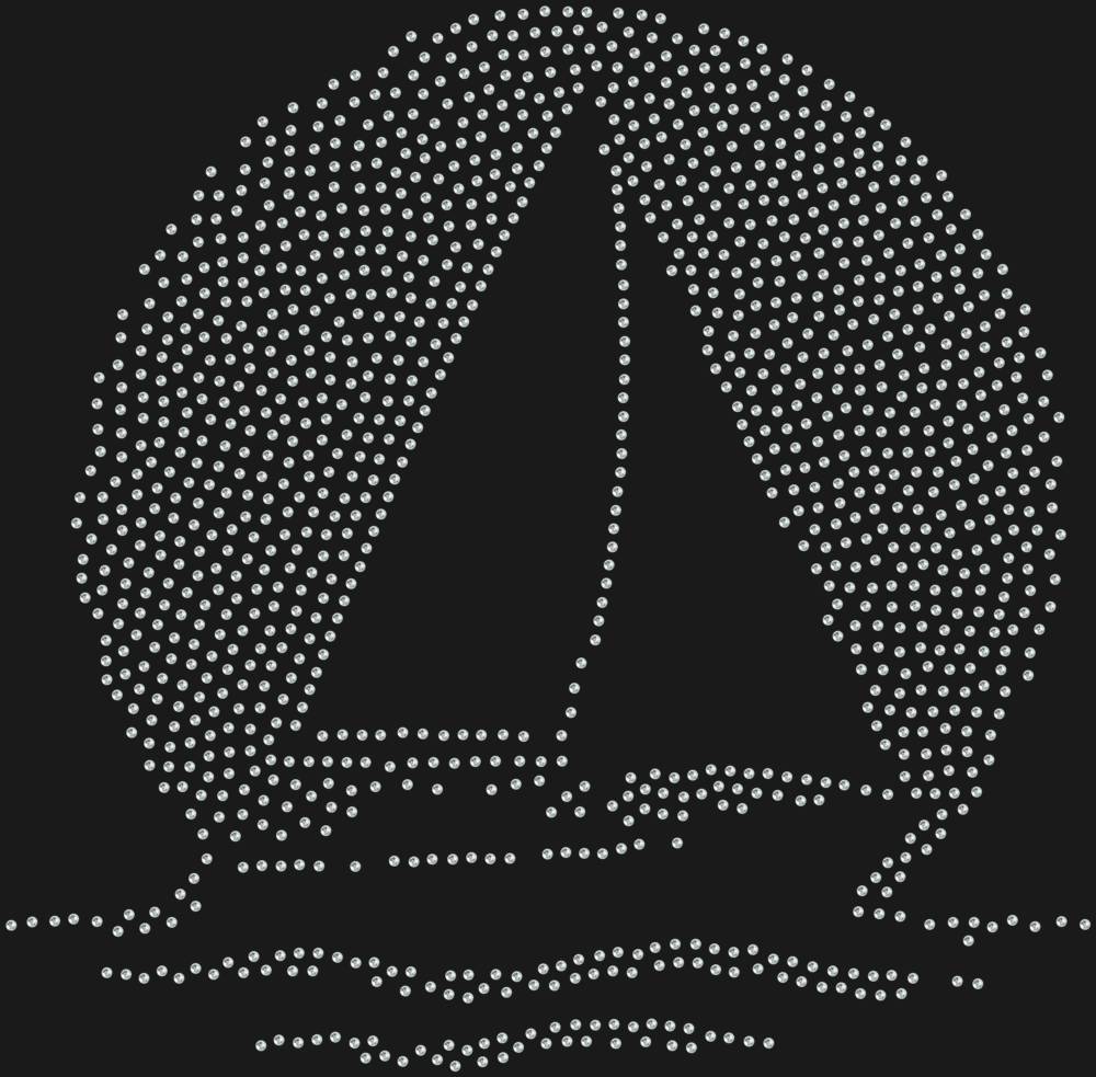 Трафарет Яхта на закатном солнце — RHT_BOAT3_SS6_CRYSTAL_CLEAR
