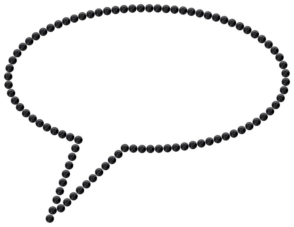 Трафарет Облако из комиксов — RHT_BUBBLE1_SS16_JET_BLACK